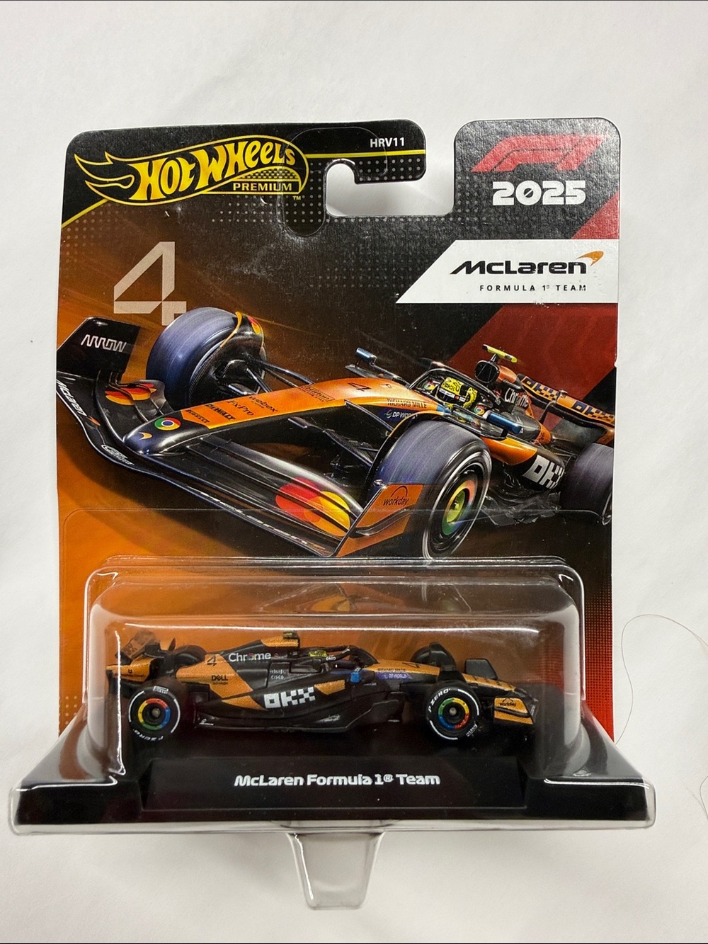 Hot Wheels Premium F1 2025 McLaren Formula 1 Team CHAMPION LANDO NORRIS #4 JKD88